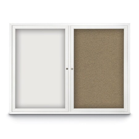 United Visual Products Corkboard, Ultramarine/Black, 36" x 36" UV436H-BLACK-ULTMAR